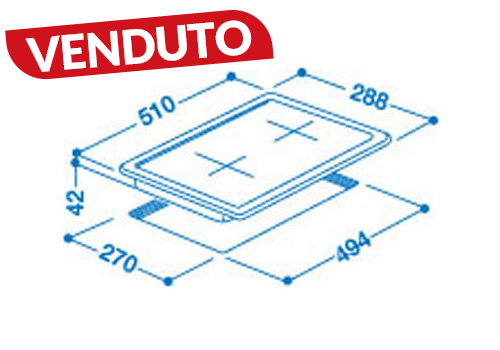 dimensioni piano indesit 2 piastre elettriche